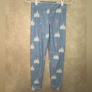 Women’s Walt Disney World Cinderella’s Castle Blue Legging D Logo - Size Large